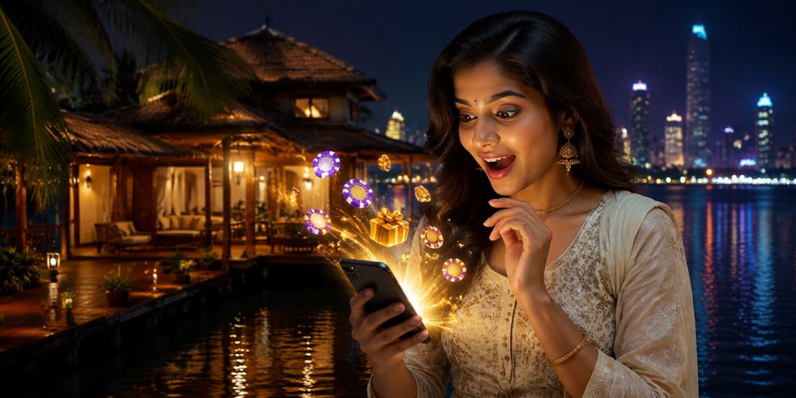 Indian player celebrating successful registration with bonus offer